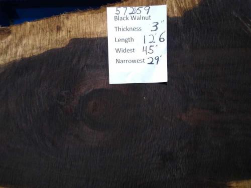 Black Walnut Slab 57259 Black Walnut Slab 57259
