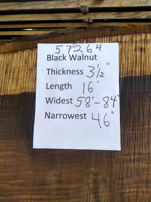 Black Walnut Slab 57264 Black Walnut Slab 57264