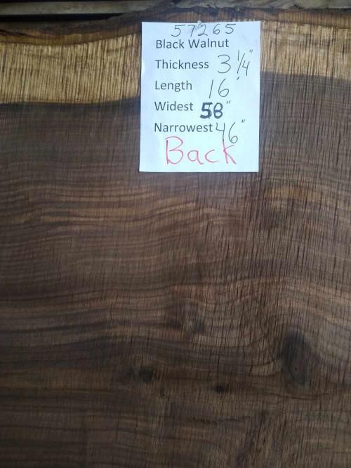 Black Walnut Slab 57265 Black Walnut Slab 57265