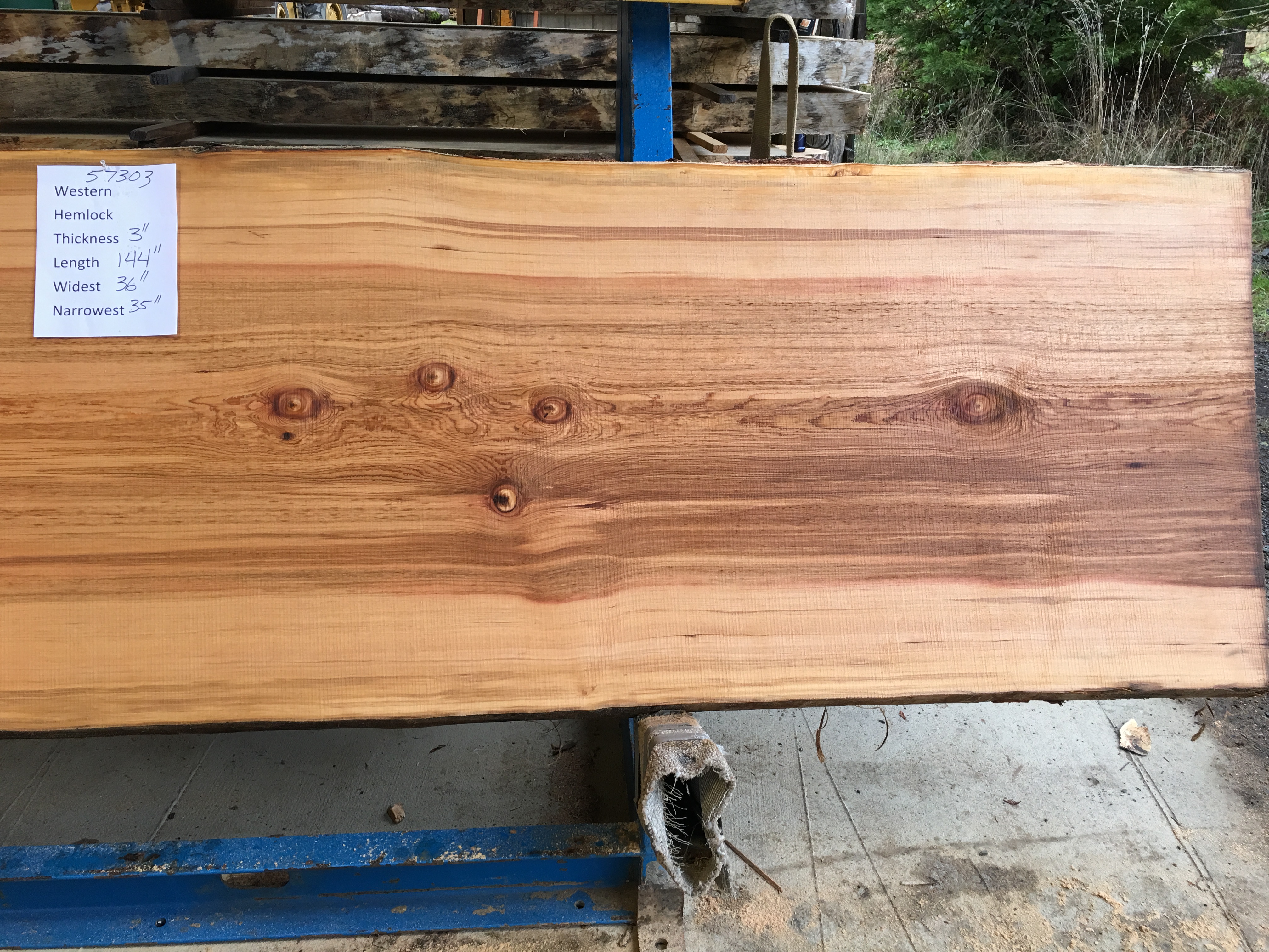 Hemlock Slab 57303b